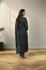 Dark green cotton kurti set