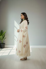 Cream Kota Cotton kurti material