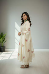 Cream Kota Cotton kurti material