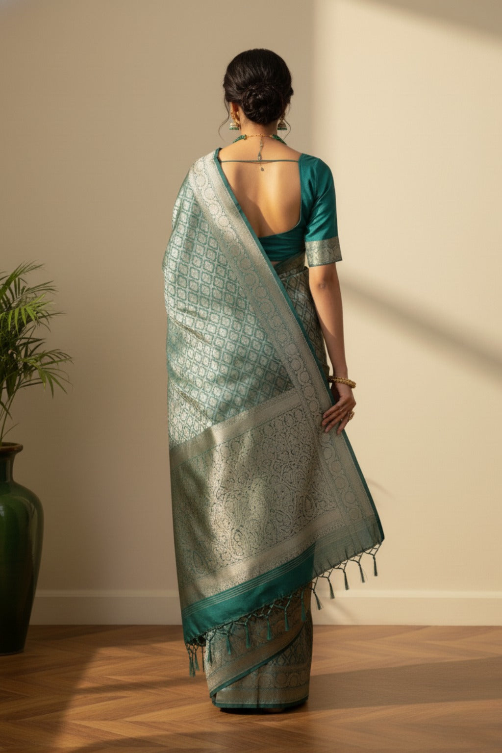 Banarasi Bottle Green