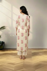 Applic work cotton kurti set