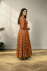 Maroon kurti set cotton