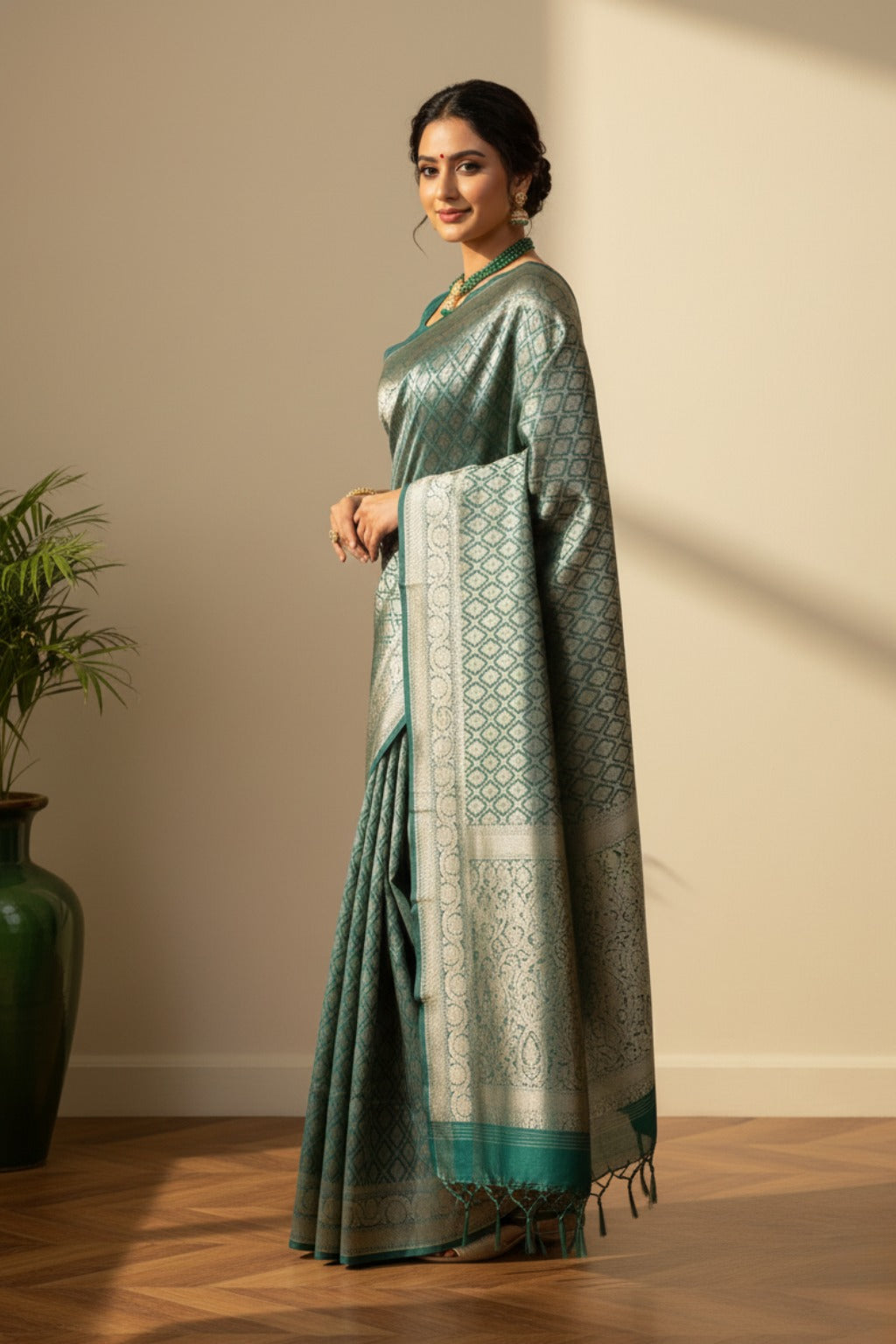 Banarasi Bottle Green