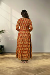 Maroon kurti set cotton