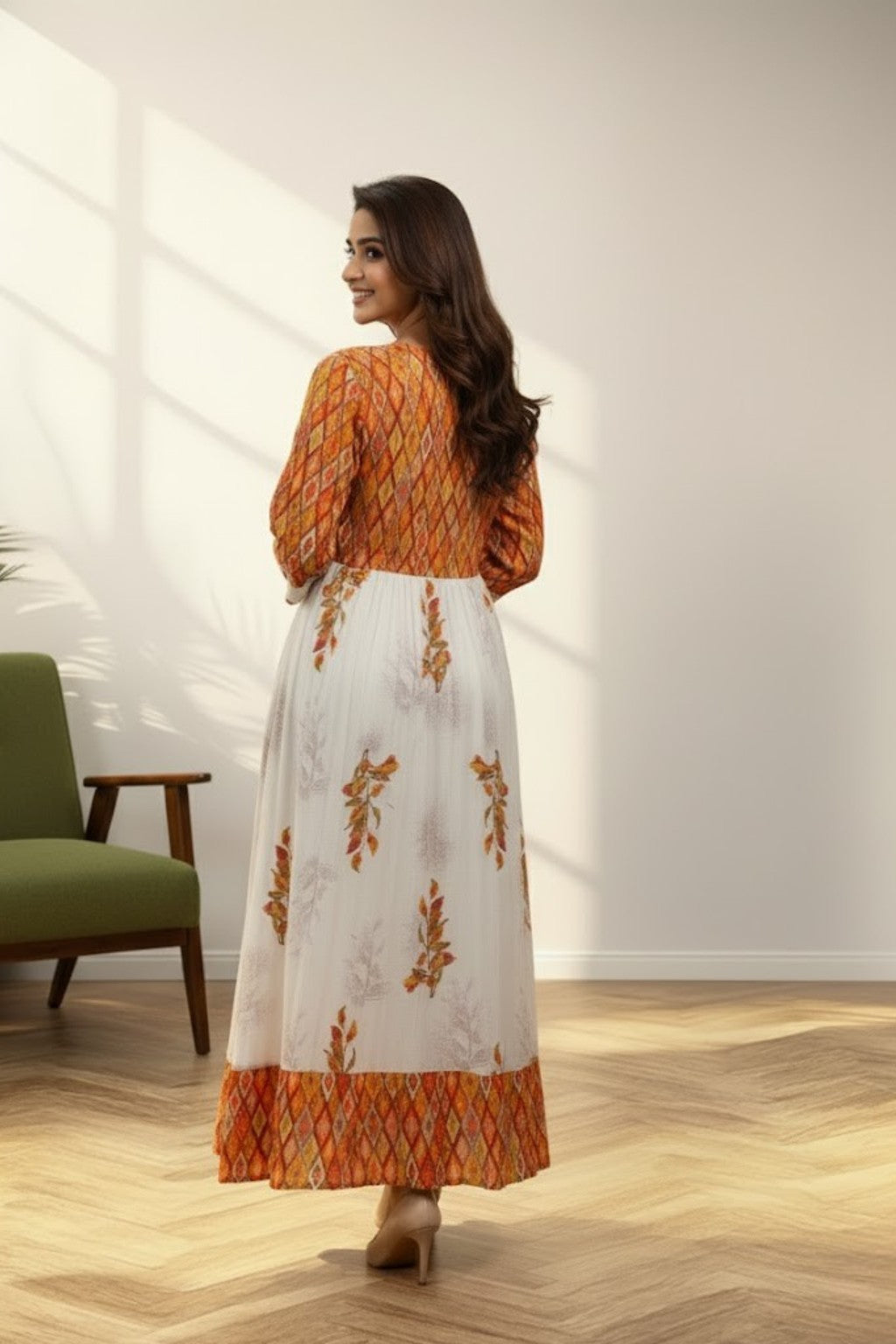 Rust Blend Long Kurti