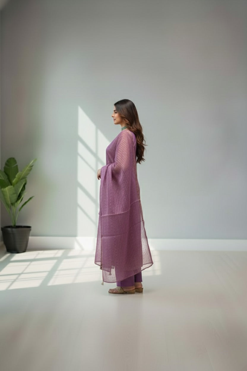 Light mejanta Tusser Kurti material