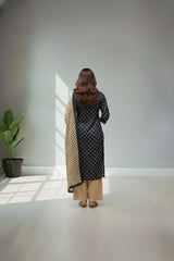 Navy blue cotton kurti materal