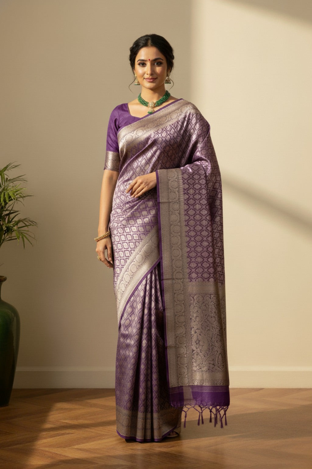 Mejanta Banarasi saree