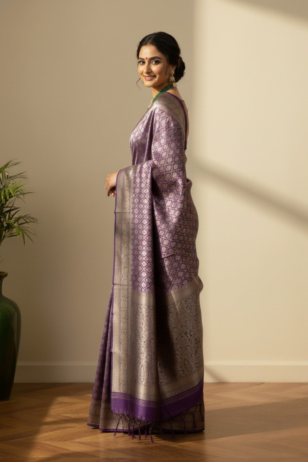 Mejanta Banarasi saree