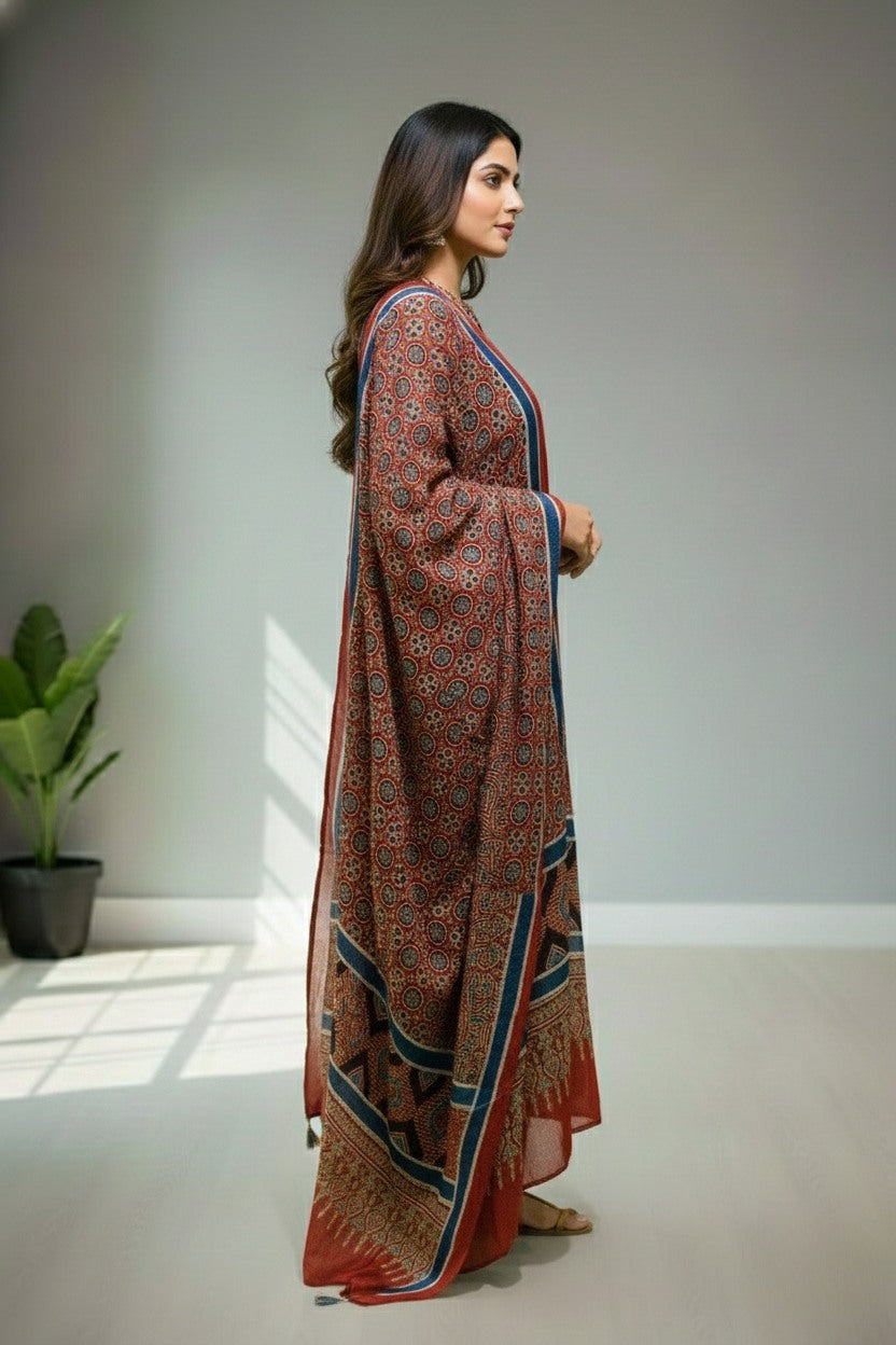 Soft cotton crape with mutipel colour kurti material