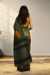Green tusser Saree